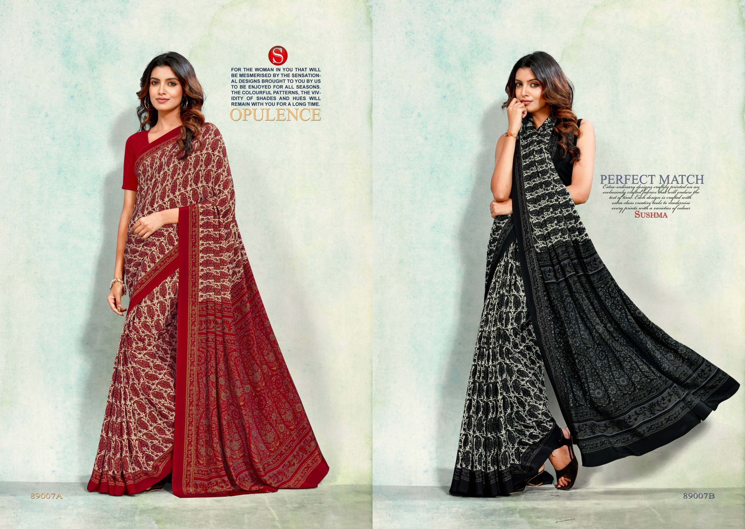 SUSHMA PETALS BRANDED CRAPE FABRIC SAREE COLLECTION DAILY WEAR INDIA SHOP 